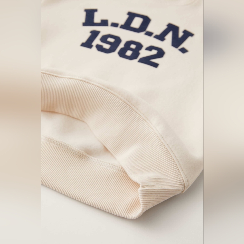 Zara | Cream Ribbed Sweatshirt - Picture 3 of 6